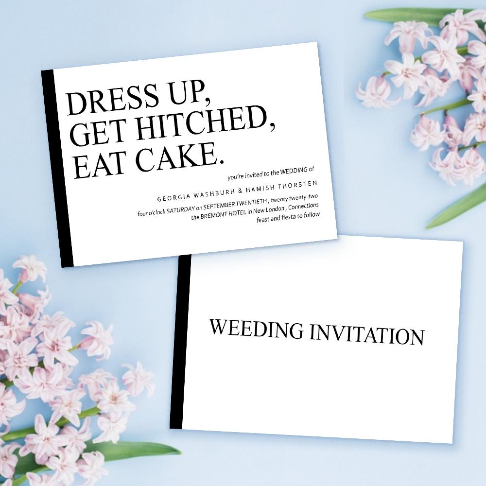 Custom Text Personalized Photo Wedding Invitation Card - Unique and Memorable