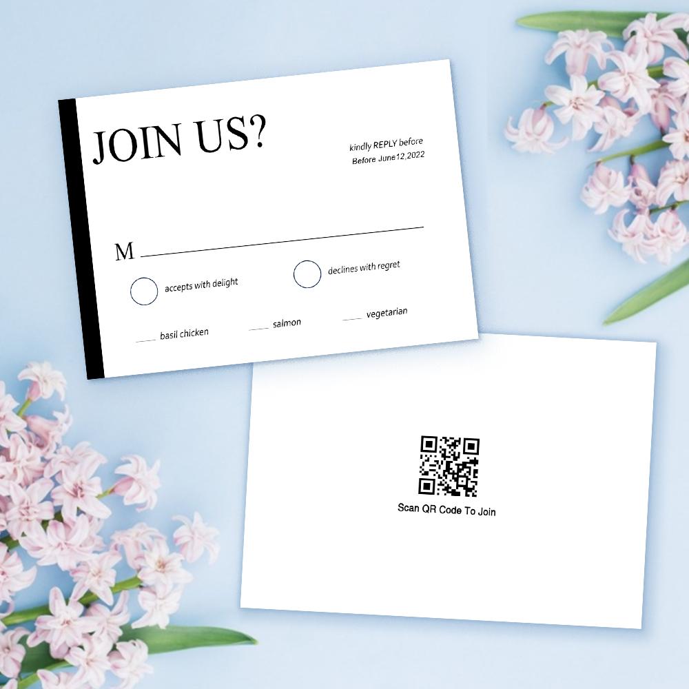 Custom Text Personalized Photo Wedding Invitation Card - Unique and Memorable