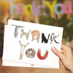 Cute Cats Thank You Greeting Card For All Occasions Birthday or Baby Shower Gifts