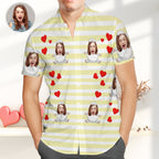 Personalized Photo Hawaiian Shirts, Sweet Sheep Shirts, Great Valentines Gift for Friends