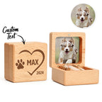 Personalized Pet Fur Wooden Keepsake Box Loss of Pet Memorial Gift for Pet Owner