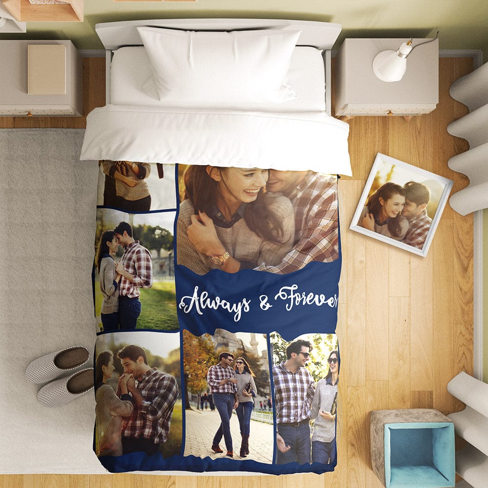 Custom Photo Collage Bedding Personalized Bedding Duvet Cover Single Bed Sheet Gifts