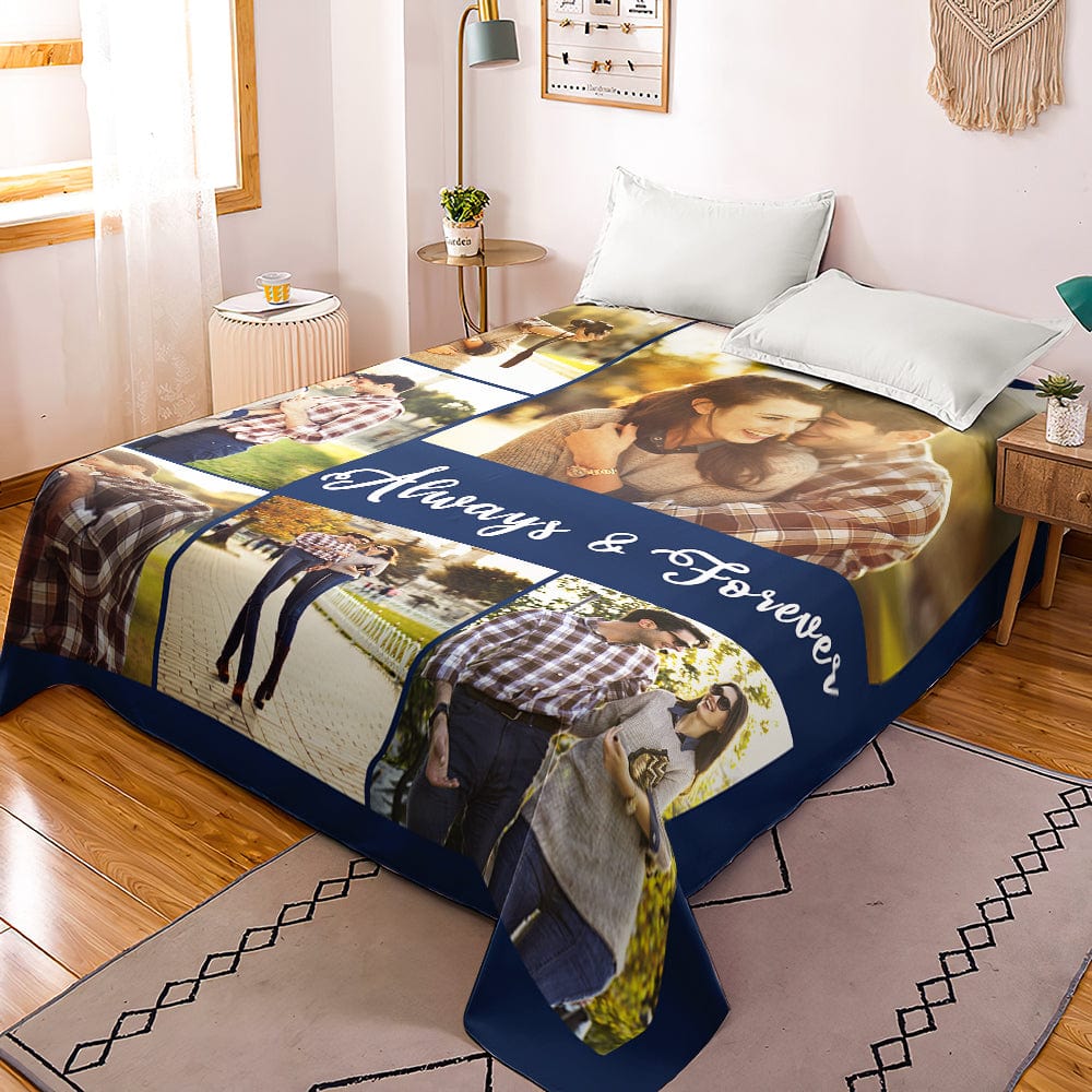 Custom Photo Collage Bedding Personalized Bedding Duvet Cover Double Bed Sheet Gifts