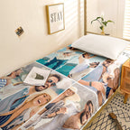 Custom Photo Collage Bedding Personalized Bedding Duvet Cover Single Bed Sheet Gifts