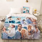 Custom Photo Collage Bedding Personalized Bedding Duvet Cover Double Bed Sheet Gifts
