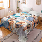 Custom Photo Collage Bedding Personalized Bedding Duvet Cover Double Bed Sheet Gifts