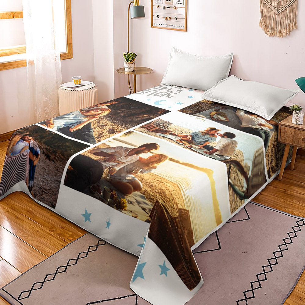 Custom Photo Collage Bedding Personalized Bedding Duvet Cover Double Bed Sheet Gifts
