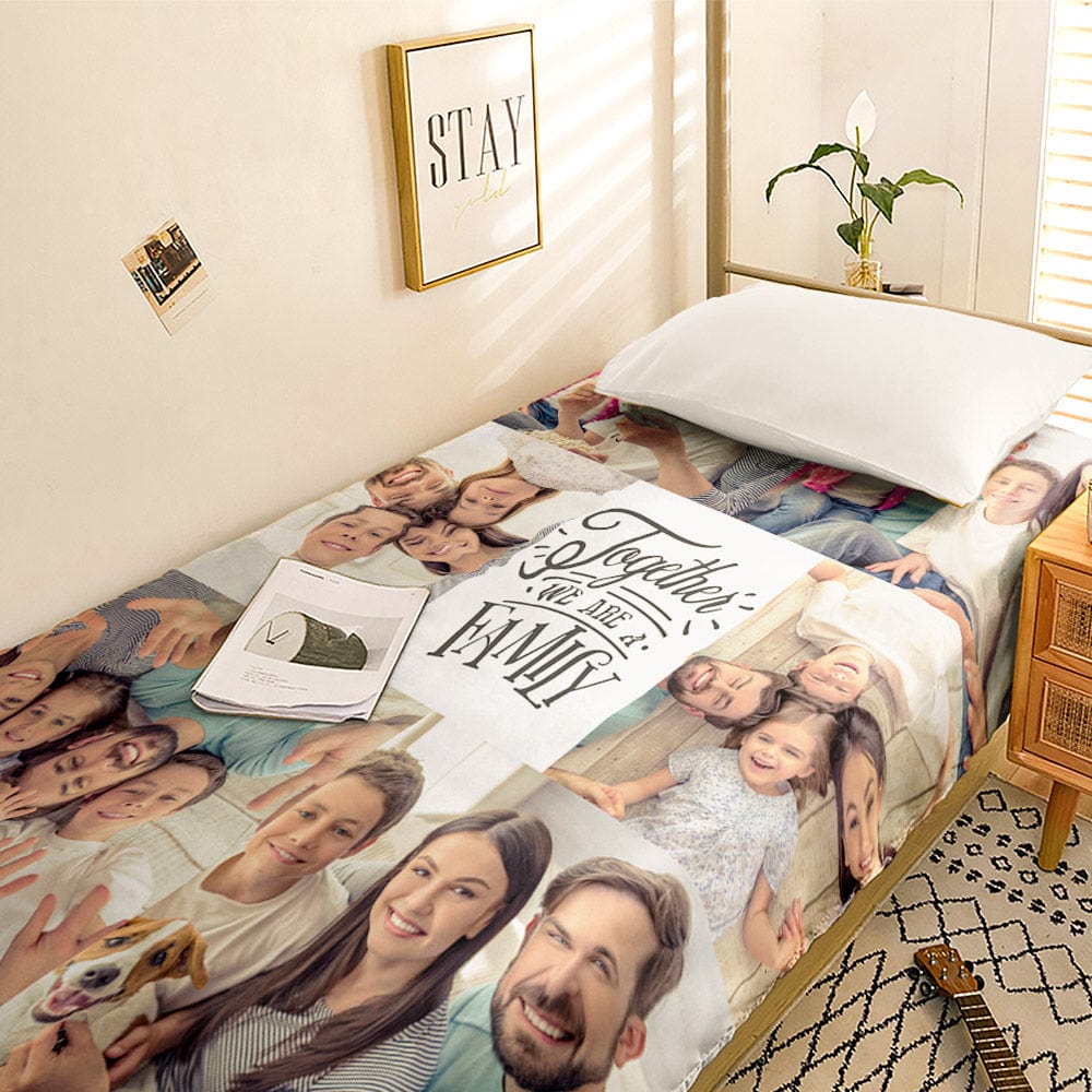 Custom Photo Collage Bedding Personalized Bedding Duvet Cover Single Bed Sheet Gifts