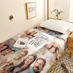 Custom Photo Collage Bedding Personalized Bedding Duvet Cover Single Bed Sheet Gifts