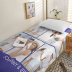 Personalized Photo Collage Bedding Custom Bedding Duvet Cover Single Bed Sheet Gifts