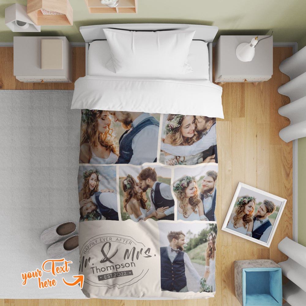 Personalized Photo Collage Bedding Custom Bedding Duvet Cover Single Bed Sheet Gifts