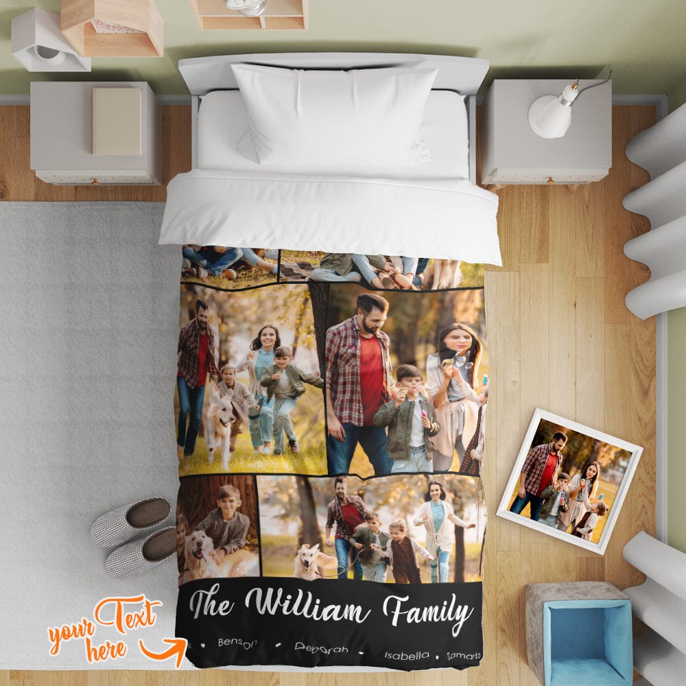 Personalized Photo Collage Bedding Custom Bedding Duvet Cover Single Bed Sheet Gifts