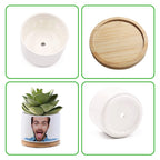 Custom Photo Flower Planter Pot Personalized Funny Ceramic Succulent Plant Pot