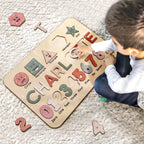 Custom Wooden Name Puzzle Personalised Busy Board Puzzle Toy for Baby Gift