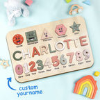 Custom Wooden Name Puzzle Personalised Busy Board Puzzle Toy for Baby Gift