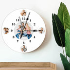 Custom Photo Clock Personalized Wall Clock with Multiple Photos