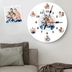 Custom Photo Clock Personalized Wall Clock with Multiple Photos