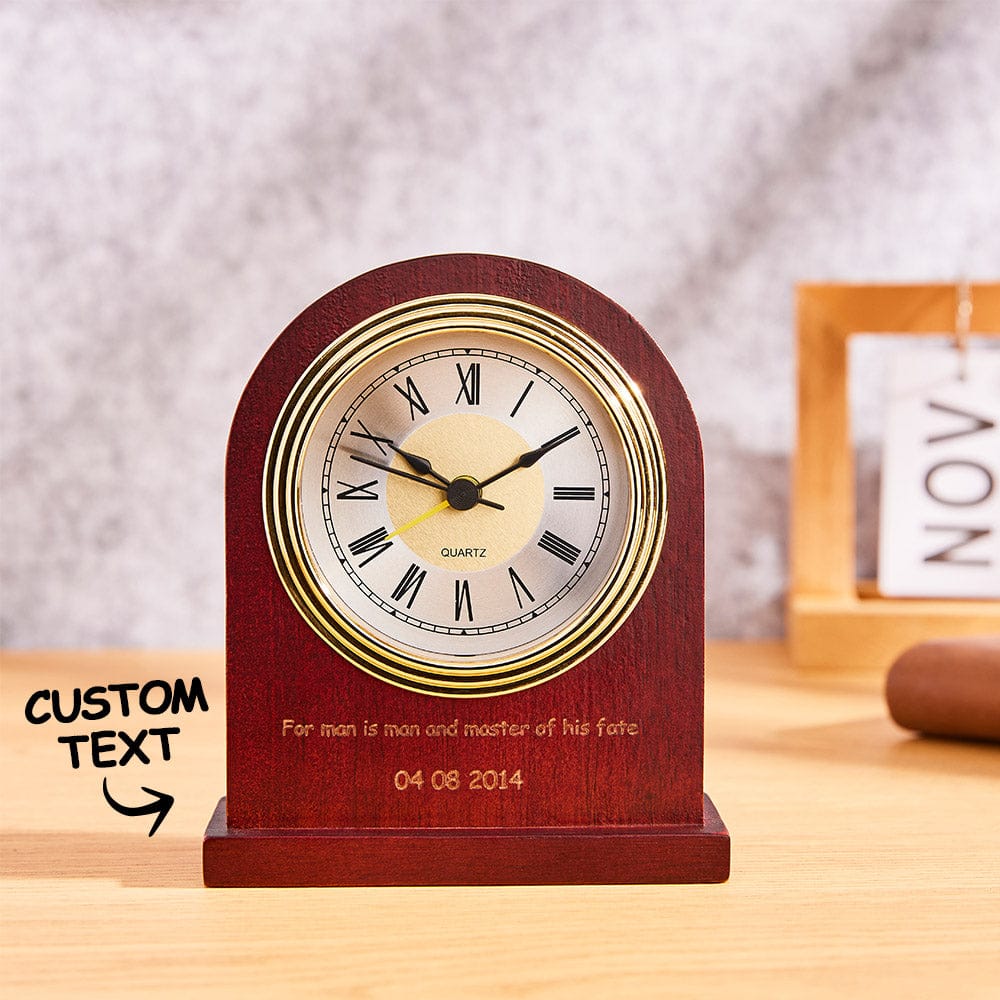 custom wooden engraved wall clock for living room decor