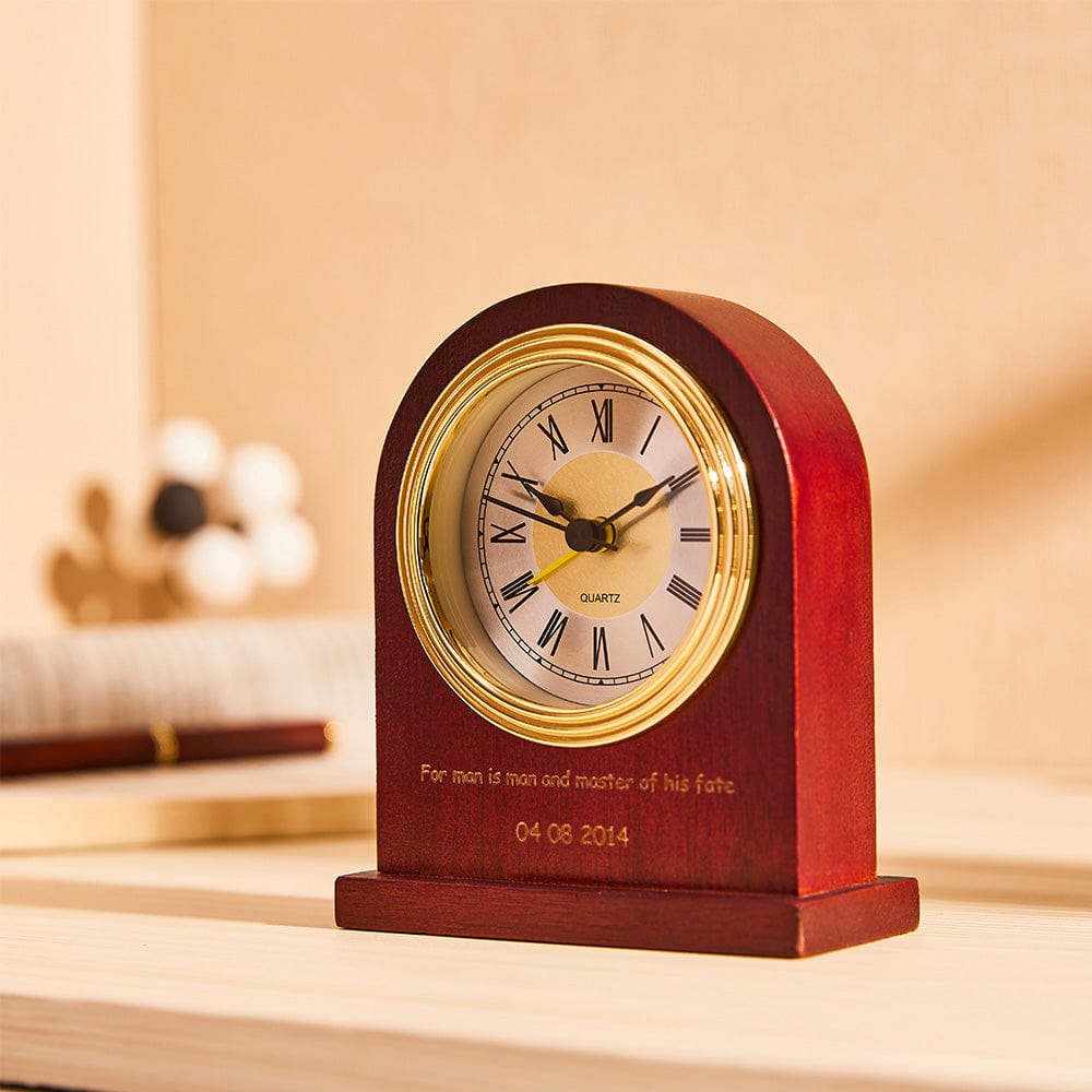 custom wooden engraved wall clock keepsake for living room decor