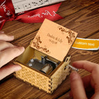 Custom Engraved Wooden Music Box with Name And Date