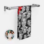 Custom Red Heart Towel Personalized Photo Towel Funny Gift