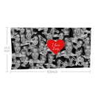 Custom Red Heart Towel Personalized Photo Towel Funny Gift