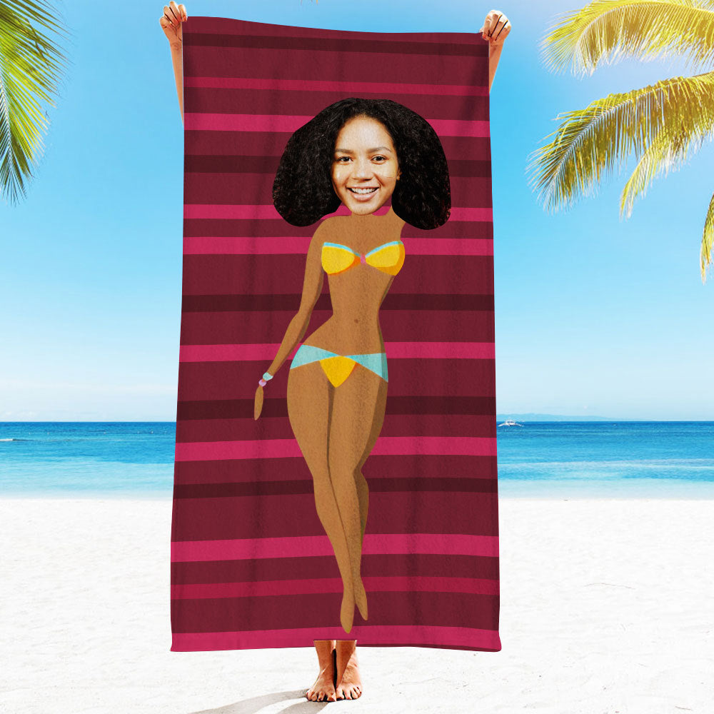 Engraved Photo Towel Gift for Girlfriend or Boyfriend Personalized Towel Personalized Gifts