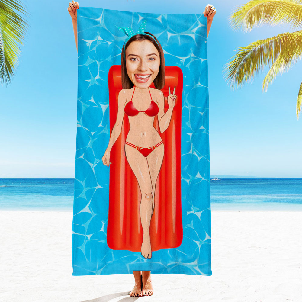 Engraved Photo Towel Gift for Girlfriend or Boyfriend Personalized Towel Personalized Gifts