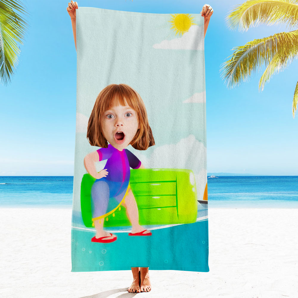 Engraved Photo Towel Gift for Girlfriend or Boyfriend Personalized Towel Personalized Gifts