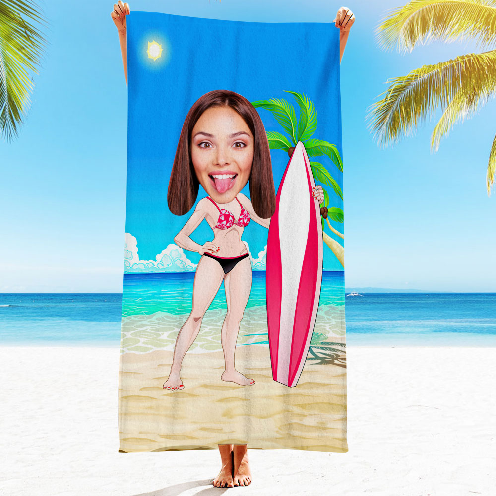 Engraved Photo Towel Gift for Girlfriend or Boyfriend Personalized Towel Personalized Gifts