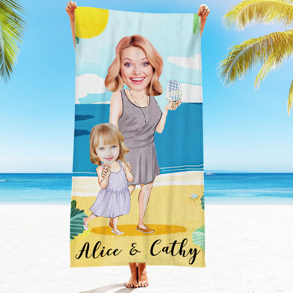 Engraved Photo Towel Gift for Girlfriend or Boyfriend Personalized Towel Personalized Gifts