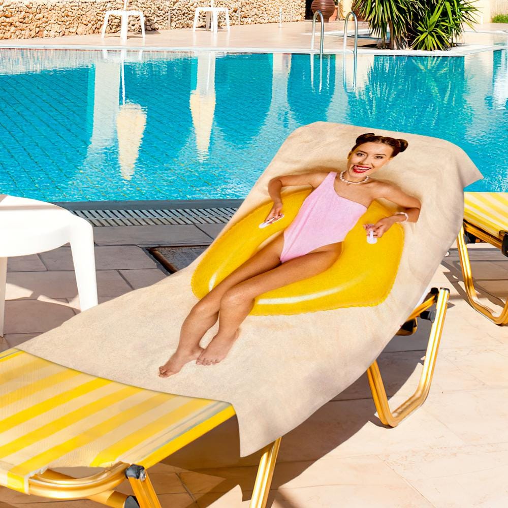 Custom Photo Face Beach Towel Face Towel With Your Dream Body Best Friend Gift 80*160cm