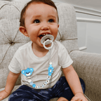 Custom Dummy Chain with Name Personalised Teddy Bear Pacifier Clip for Boys Girls