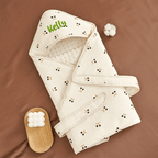 Personalized Baby Swaddle Receiving Blanket Children's Bath Towel Baby Blankets with Name Gift for Newborn Baby