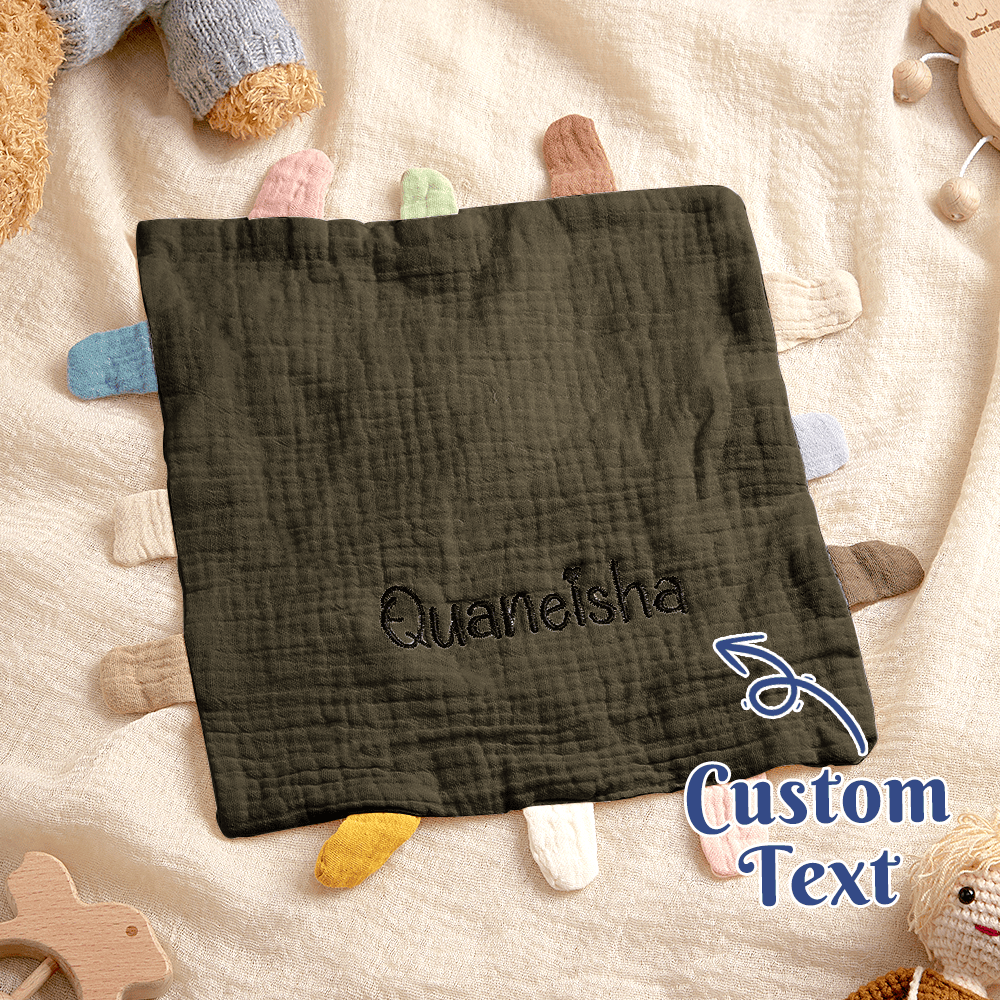 Personalized Soothe Towel Bibs Soft Sleeping Towel with Embroidered Name Gifts for Baby