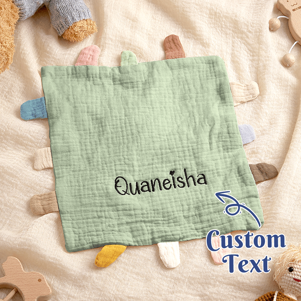 Personalized Soothe Towel Bibs Soft Sleeping Towel with Embroidered Name Gifts for Baby