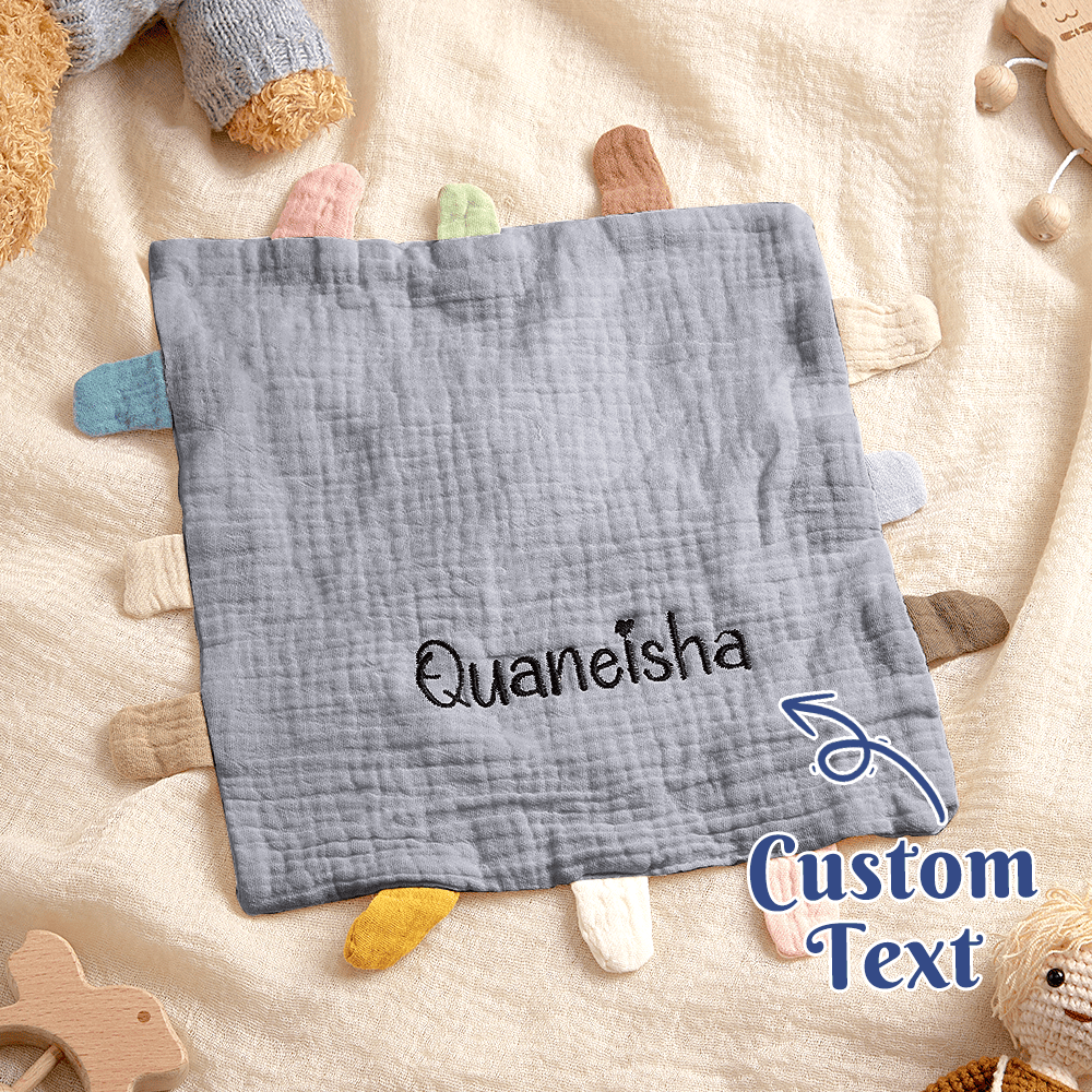 Personalized Soothe Towel Bibs Soft Sleeping Towel with Embroidered Name Gifts for Baby