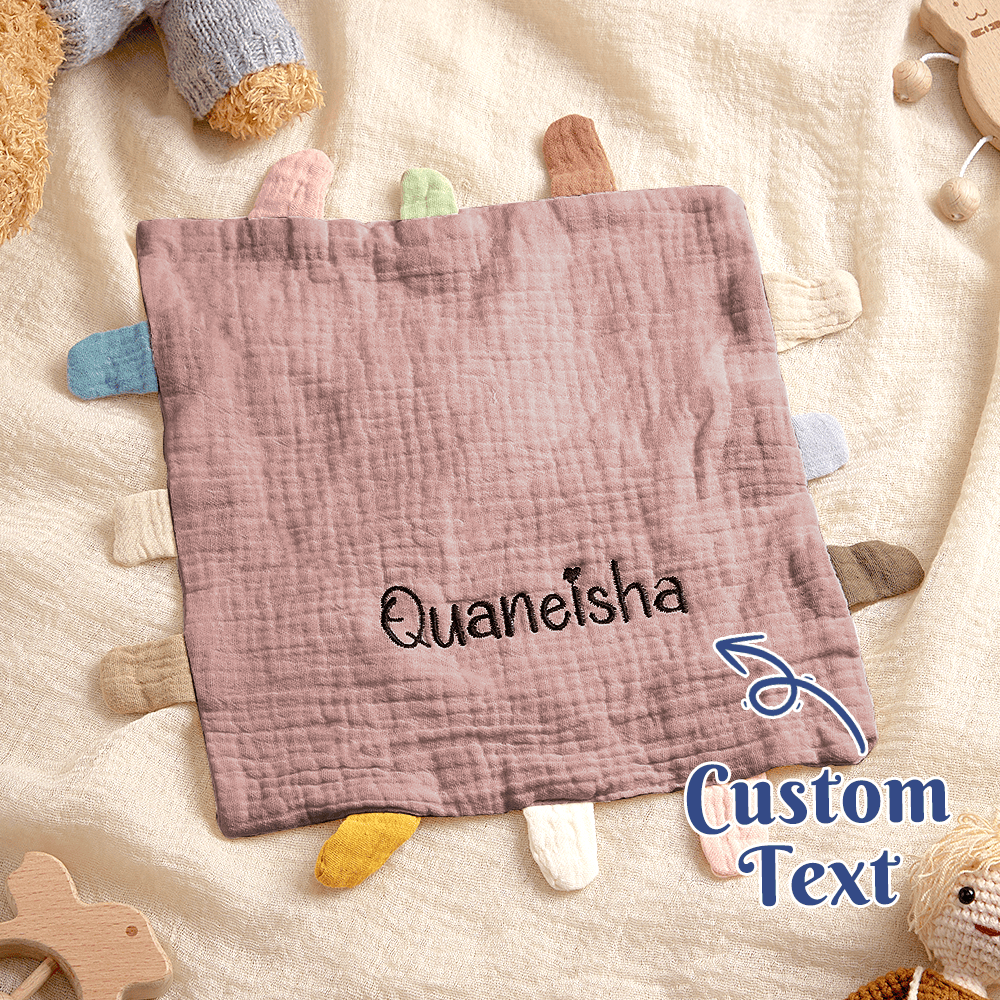 Personalized Soothe Towel Bibs Soft Sleeping Towel with Embroidered Name Gifts for Baby