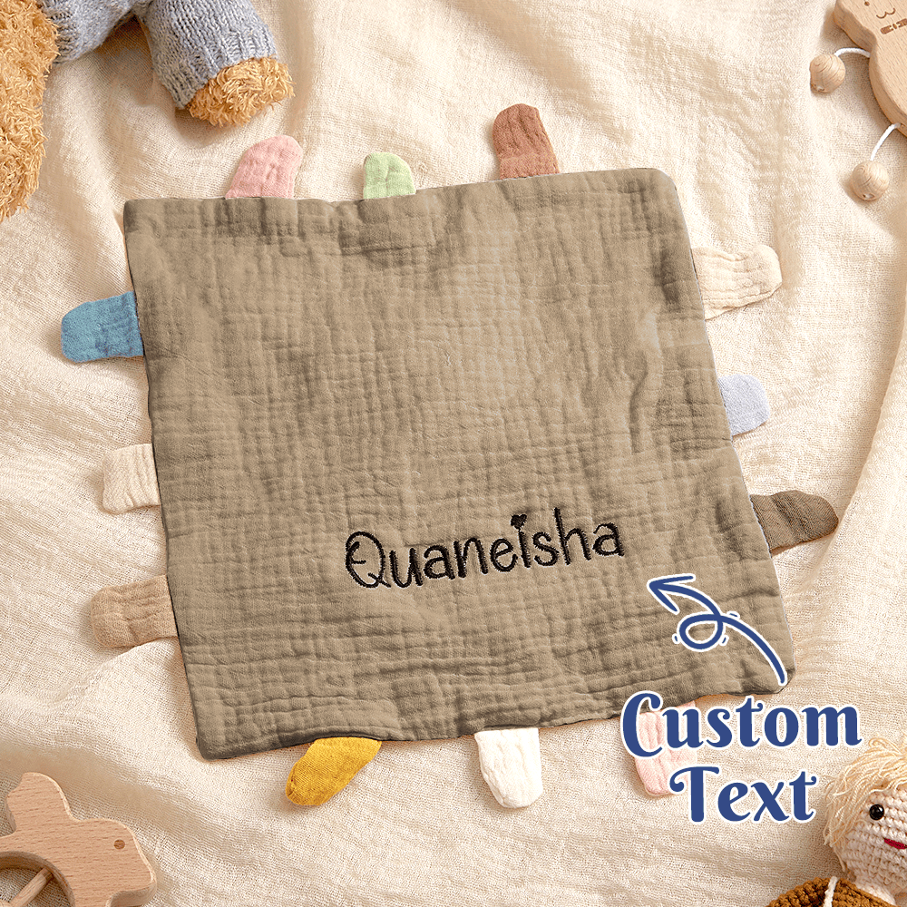 Personalized Soothe Towel Bibs Soft Sleeping Towel with Embroidered Name Gifts for Baby