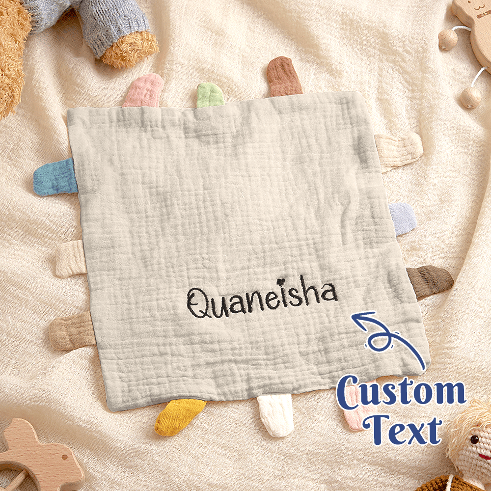 Personalized Soothe Towel Bibs Soft Sleeping Towel with Embroidered Name Gifts for Baby