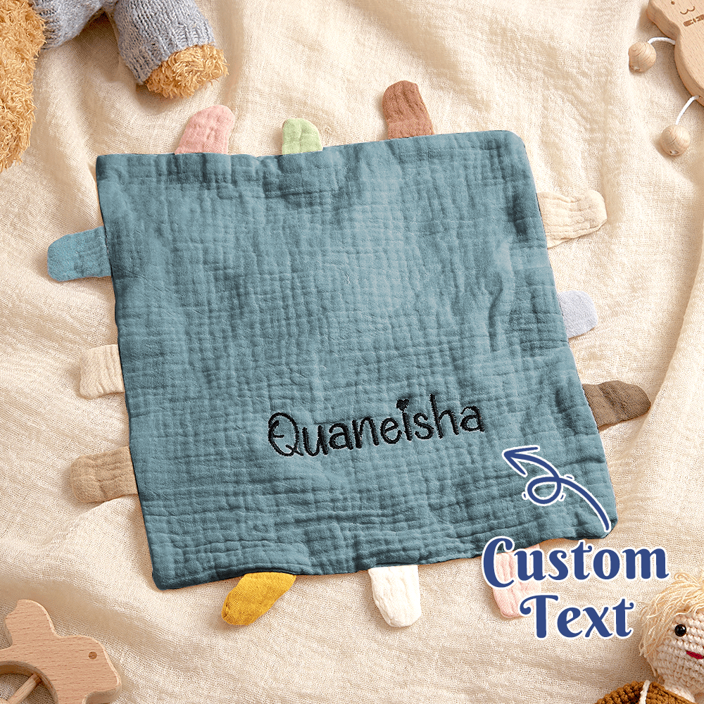 Personalized Soothe Towel Bibs Soft Sleeping Towel with Embroidered Name Gifts for Baby