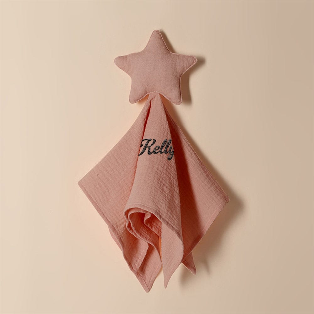 Personalized Soothe Towel Bibs Star Soft Sleeping Towel with Embroidered Name Gift for Baby
