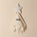 Personalized Soothe Towel Bibs Star Soft Sleeping Towel with Embroidered Name Gift for Baby