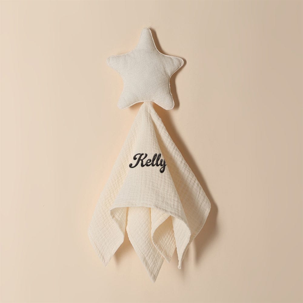 Personalized Soothe Towel Bibs Star Soft Sleeping Towel with Embroidered Name Gift for Baby