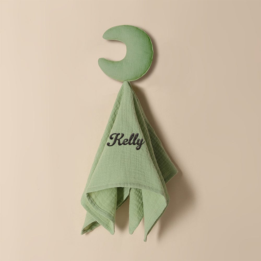 Personalized Soothe Towel Bibs Star Soft Sleeping Towel with Embroidered Name Gift for Baby