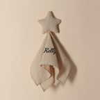 Personalized Soothe Towel Bibs Star Soft Sleeping Towel with Embroidered Name Gift for Baby