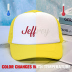 Custom Puff Print Trucker Hat Personalized Temperature-sensitive Foam Caps Back to School Gift