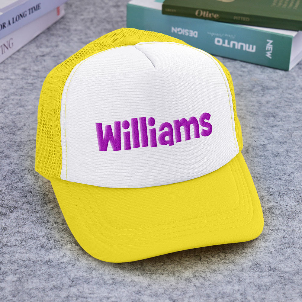 Custom Puff Print Trucker Hat Personalized Name Foam Trucker Caps for Adult Back to School Gift