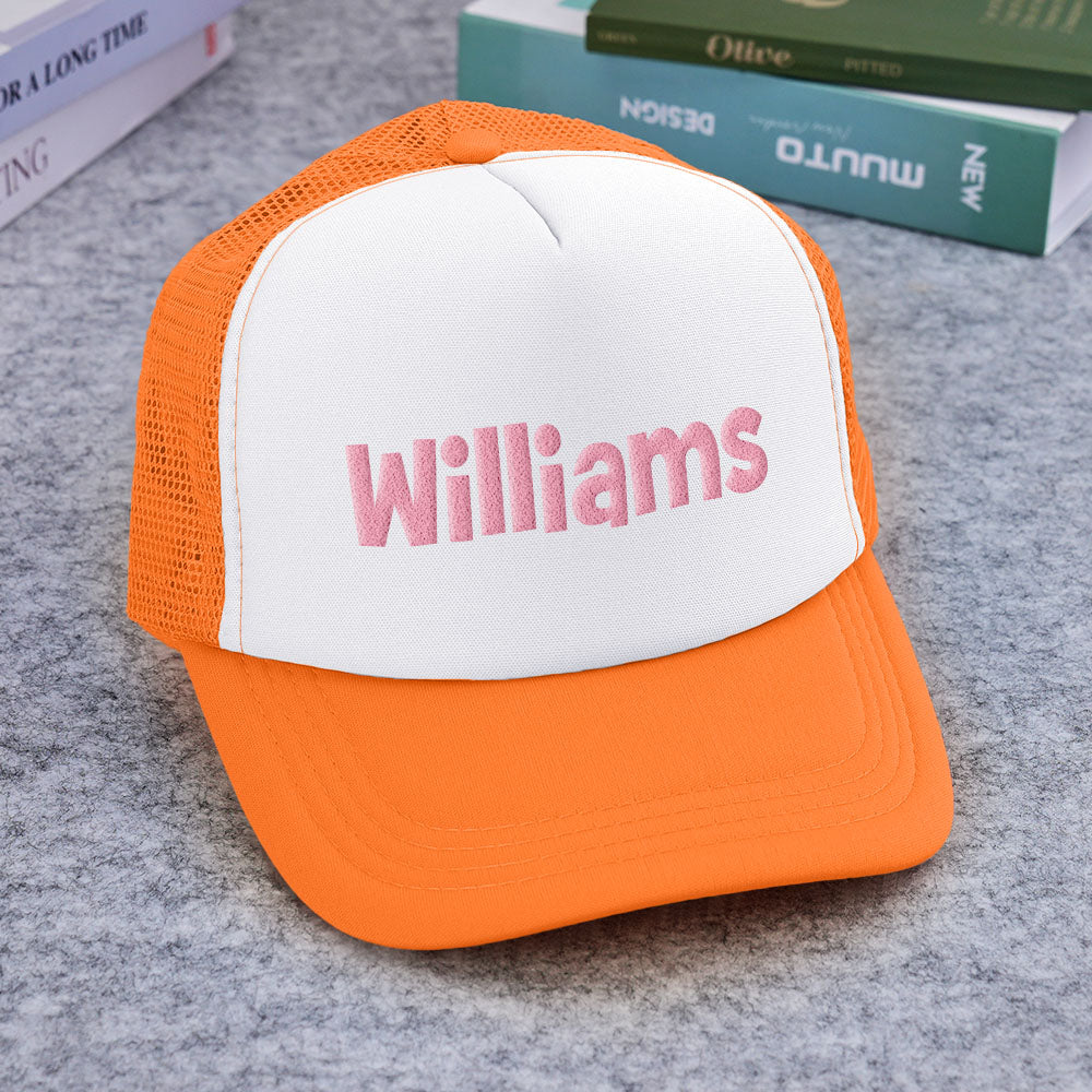 Custom Puff Print Trucker Hat Personalized Name Foam Trucker Caps for Adult Back to School Gift