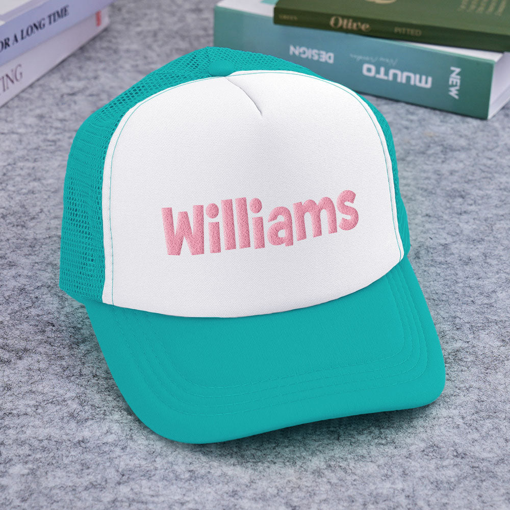 Custom Puff Print Trucker Hat Personalized Name Foam Trucker Caps for Adult Back to School Gift